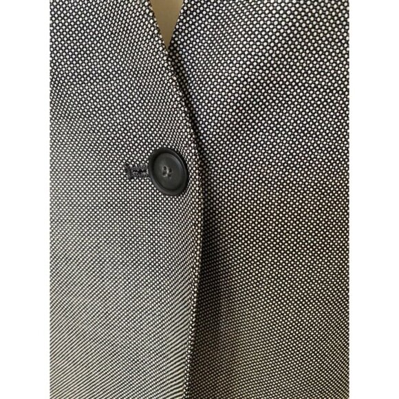 Max Mara Blazer Jacket Black White Mesh One Button Collarless Long Sleev… - Picture 4 of 7